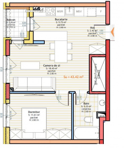 VA2 145620 - Apartament 2 camere de vanzare in Floresti