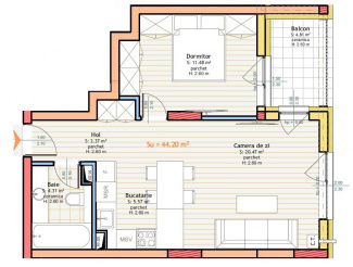 VA2 145624 - Apartament 2 camere de vanzare in Floresti